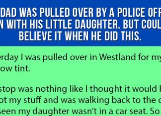 Dad Was Pulled Over By A Police Officer When With His Little Daughter. But Couldn’t Believe It When He Did This.