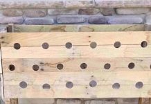 She Starts By Drilling Holes In An Old Pallet. The Finished Result Is Unbelievably Gorgeous!