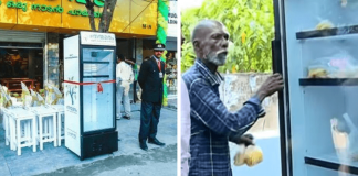 Restaurant Puts Fridge In Street So Hungry People Can Take Leftovers